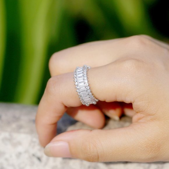 Fashion Dainty Gems Zircon Beautiful Eternity Rings for Women, EVGG1369 - Picture 11 of 14